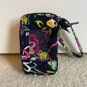 Vera Bradley Navy Blue White and Pink Floral Print Wallet